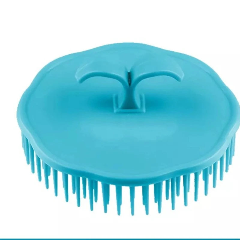 Silicone Scalp Massage Comb & Shampoo Brush – 1 Pc Scalp Massage Brush PLUSH Sky Blue