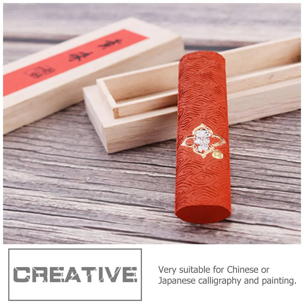 Zhu Sha Red Ink Stick | Traditional Chinese Calligraphy Block Calligraphy Ink Stick PLUSH