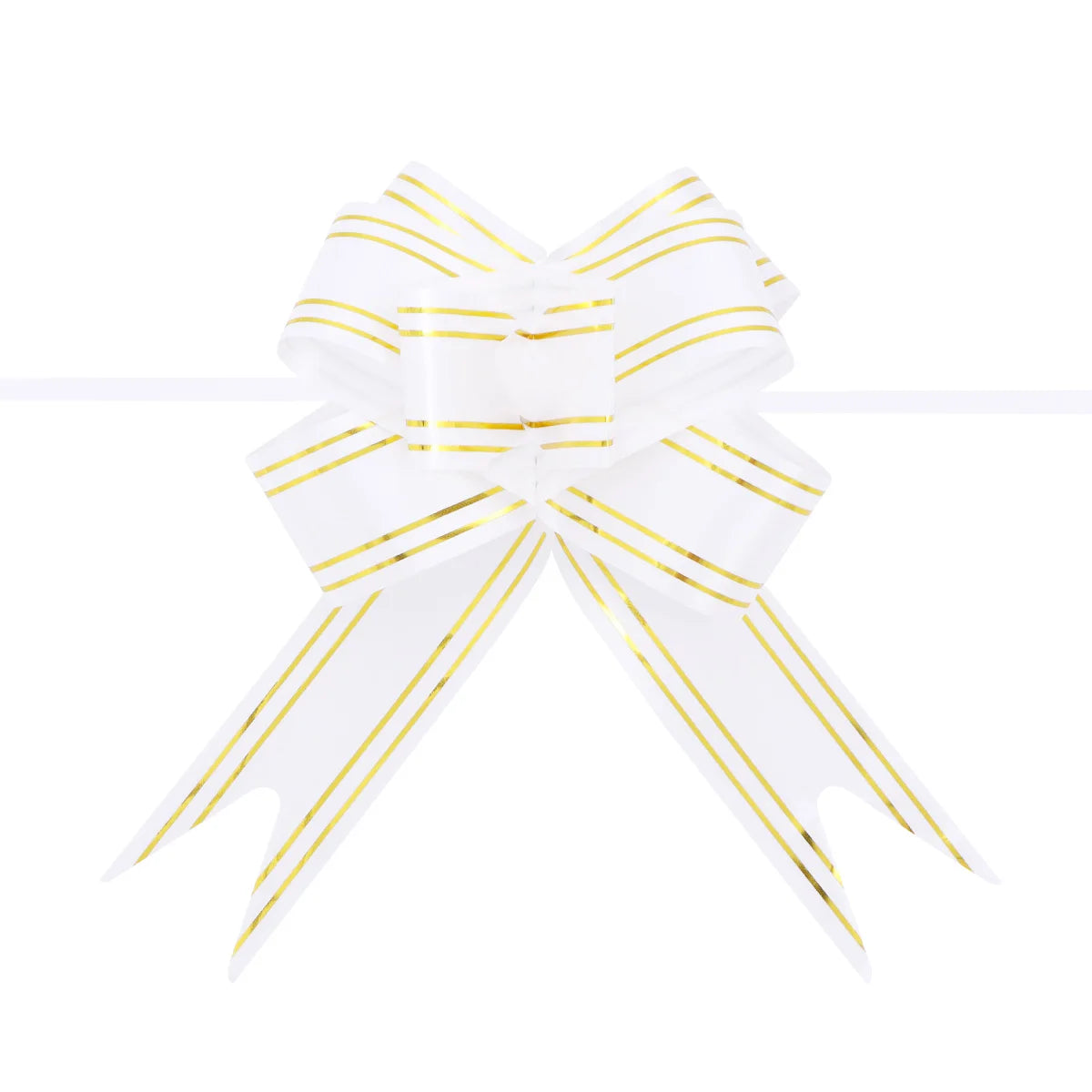 20pcs Pull Flower Bow Ribbons – Colorful Gift Wrap Decoration Gift Wrap Bows PLUSH White