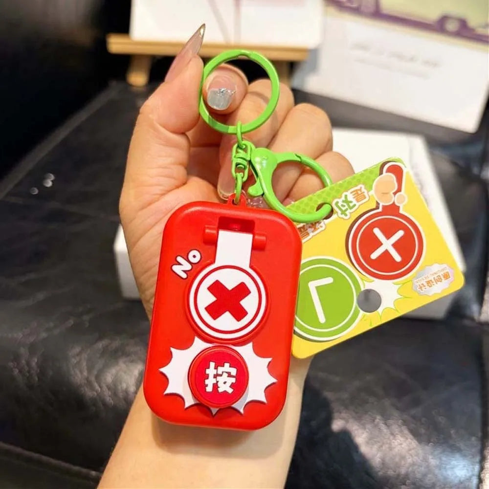 Sound Emitting Voice Button Keychain – Cartoon Animal Design Novelty Keychain PLUSH Style 4