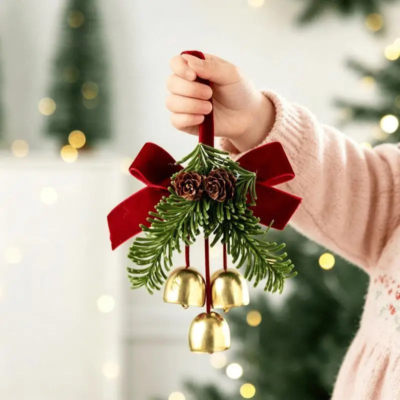 Fluffy Plush Christmas Tree Hanging Ornament with Jingle Bell Christmas Ornament PLUSH