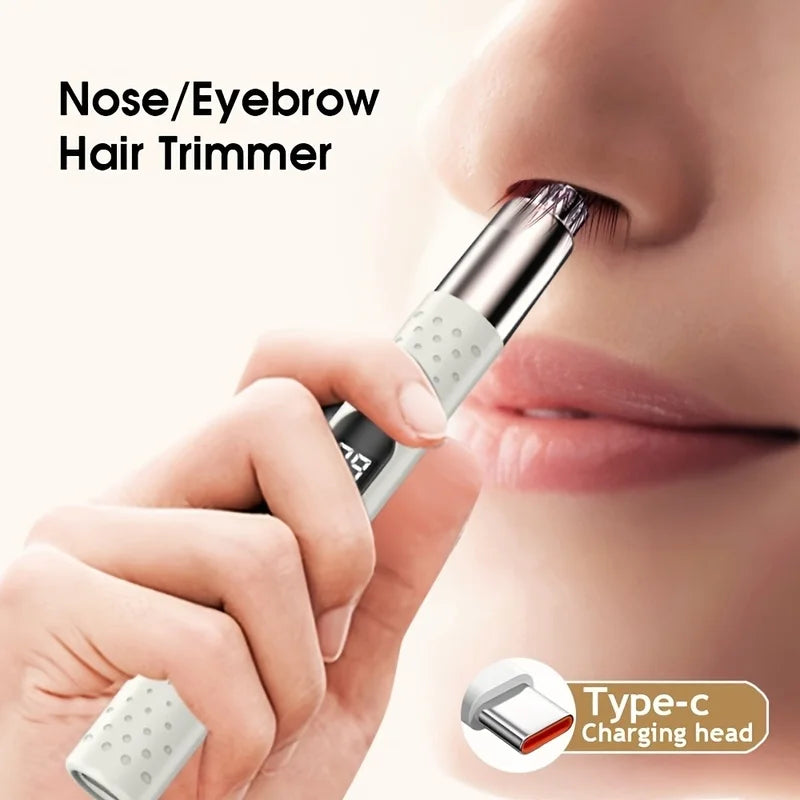 USB Rechargeable Nose & Ear Hair Trimmer for Women Nose & Ear Trimmer PLUSH