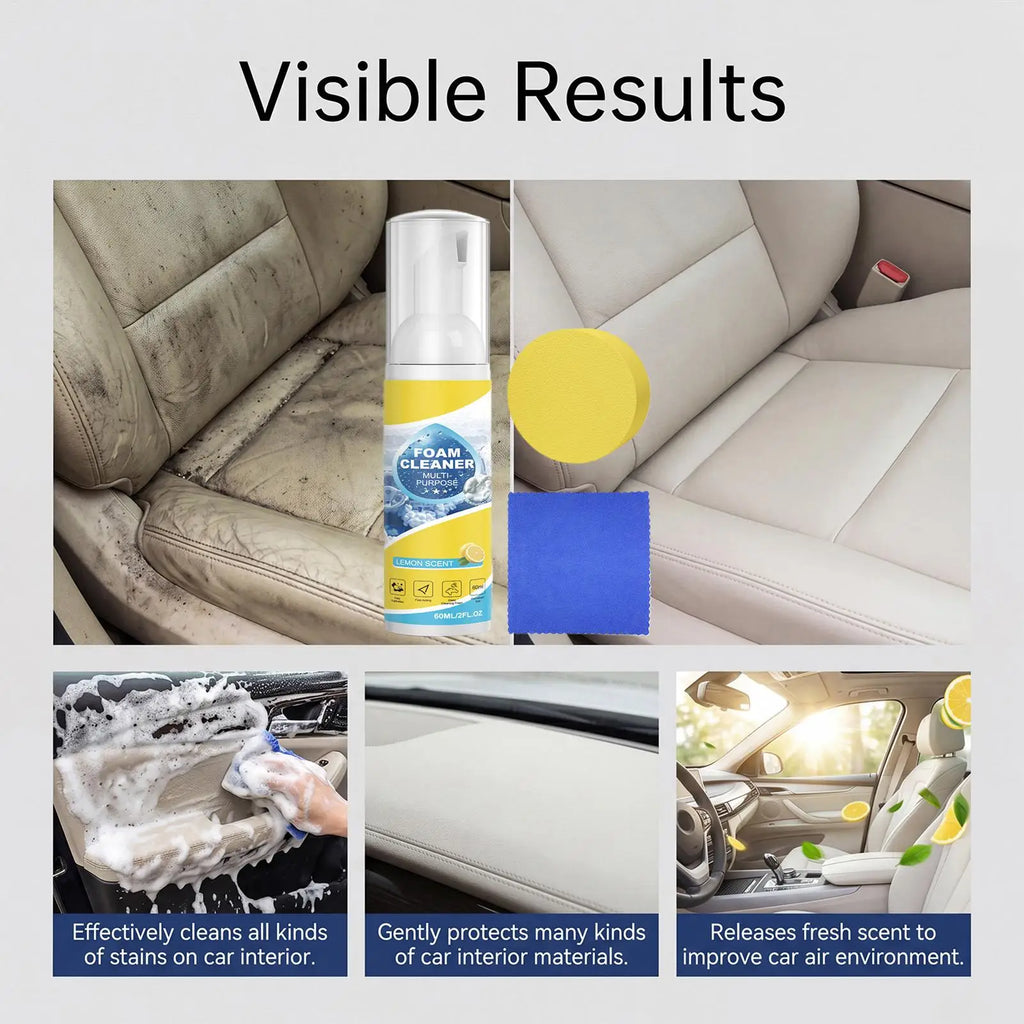 60ml Car Foam Cleaner Spray – Multi-Surface Interior Cleaner Car Foam Cleaner PLUSH