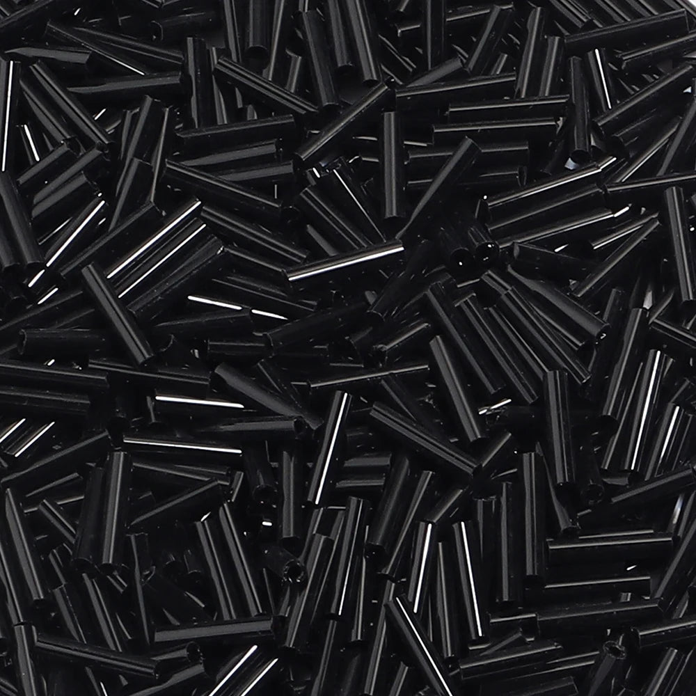 Silver Filled Glass Tube & Seed Beads 10g – DIY Jewelry Making Jewelry Making Beads PLUSH black 10g