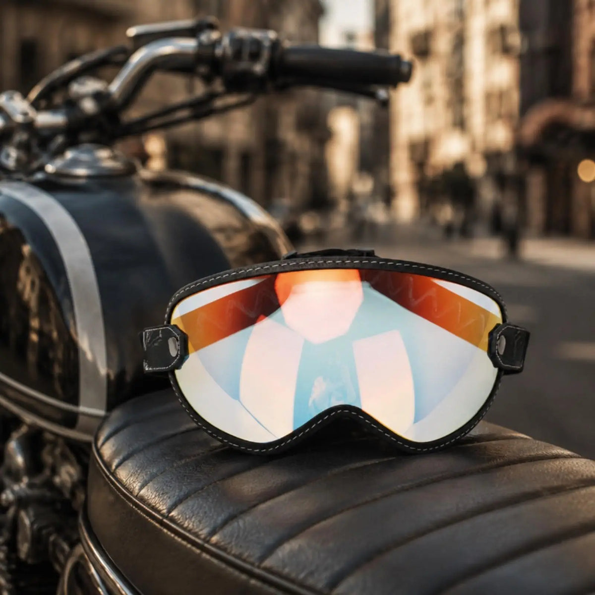Retro Motorcycle Goggles – Classic Visor for Half Helmets Motorcycle Goggles PLUSH