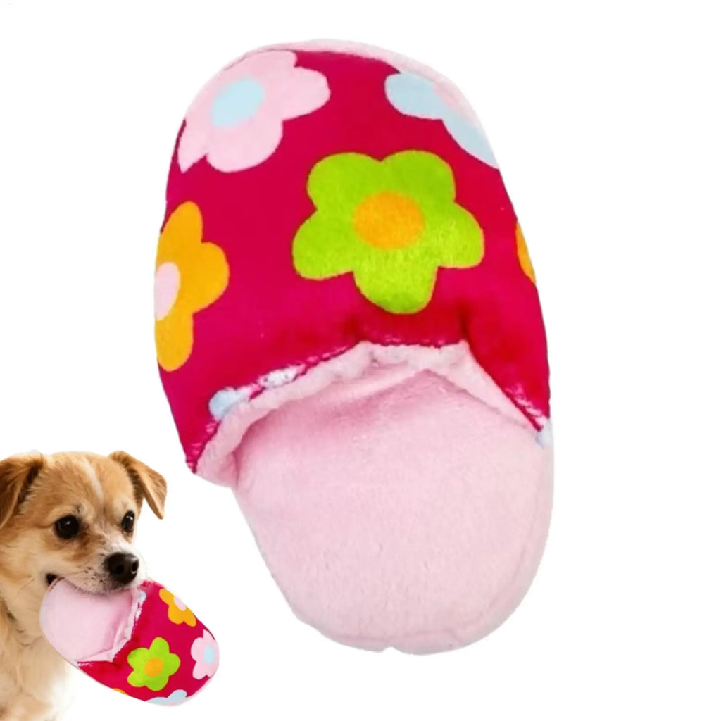 Squeaky Plush Slipper Dog Toy – Interactive Chew Play Squeaky Dog Toy PLUSH