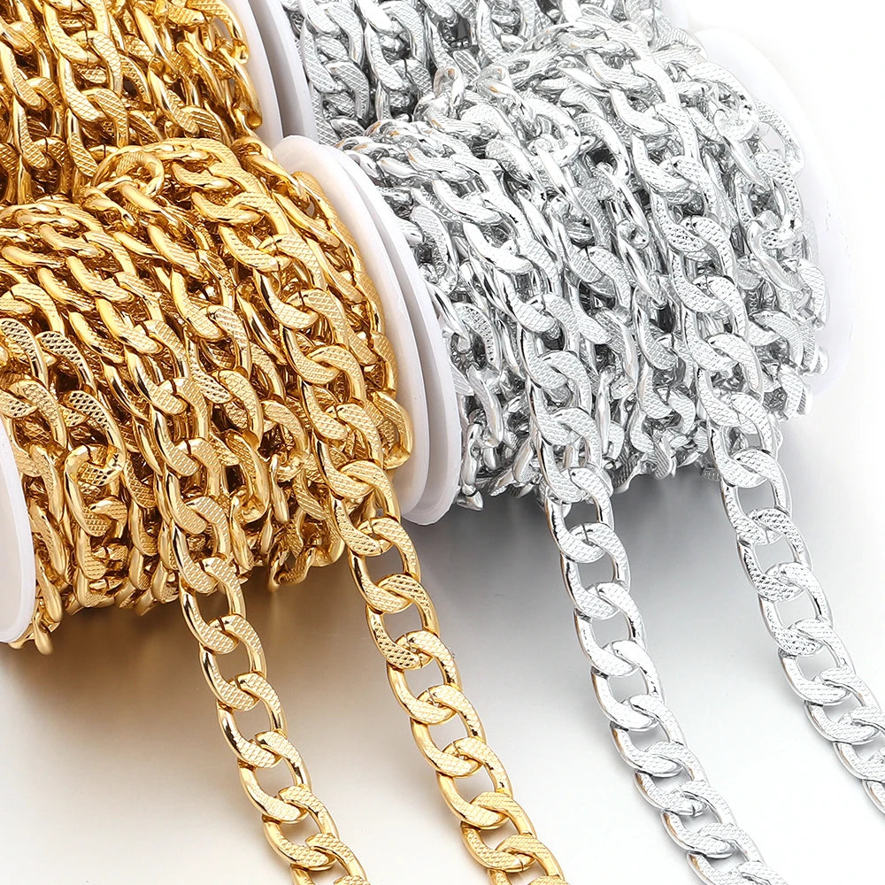 5 Yards Aluminum NK Flat Link Chain – DIY Jewelry & Bags Jewelry Making Chain PLUSH
