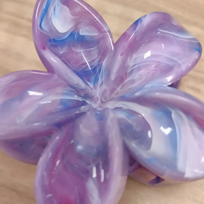 Hawaii Floral Hair Claw Clip – Boho Y2K Beach Hair Accessory Floral Hair Clip PLUSH
