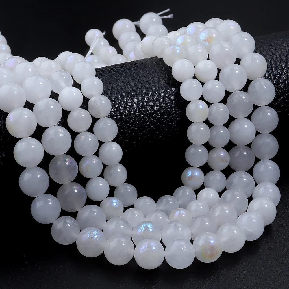 Natural Moonstone Round Spacer Beads 4–10mm | DIY Jewelry Natural Stone Beads PLUSH