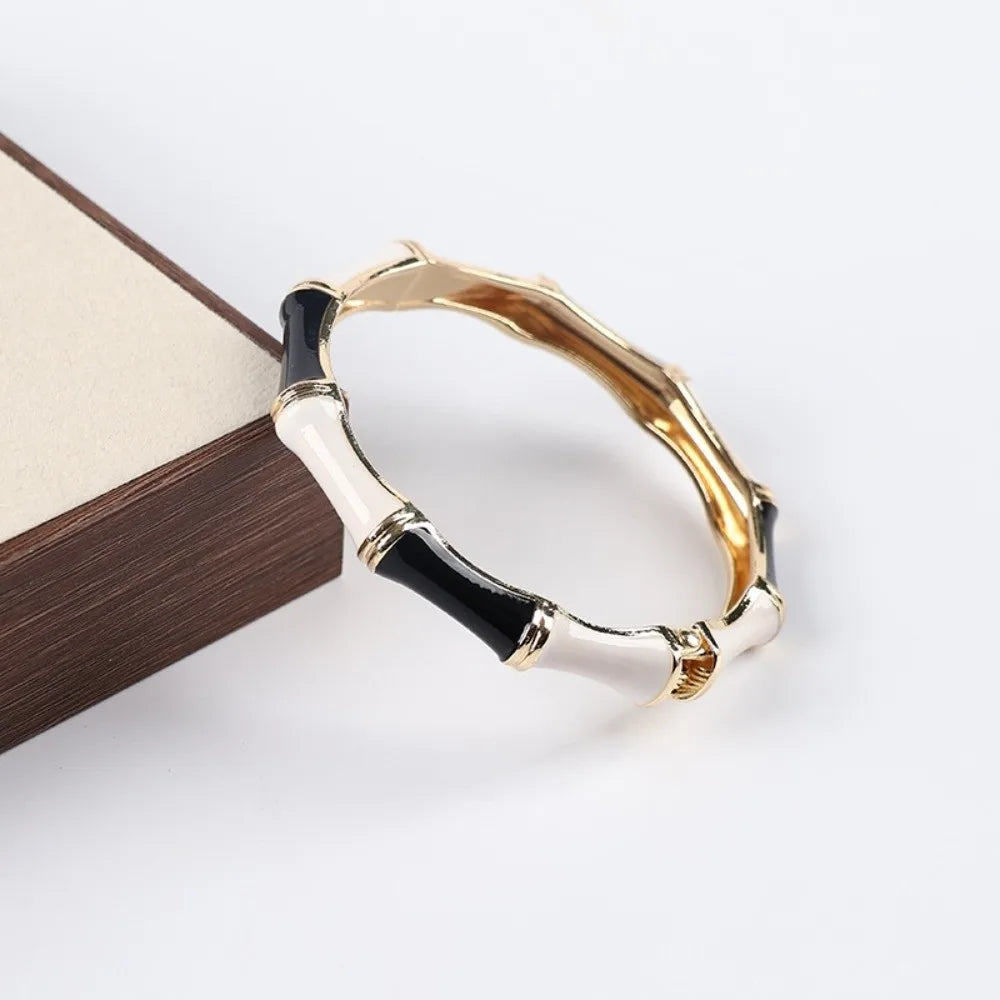 Colorful Enamel Bamboo Bangle – Ethnic Vintage Bracelet Enamel Bangle Bracelet PLUSH Style 4