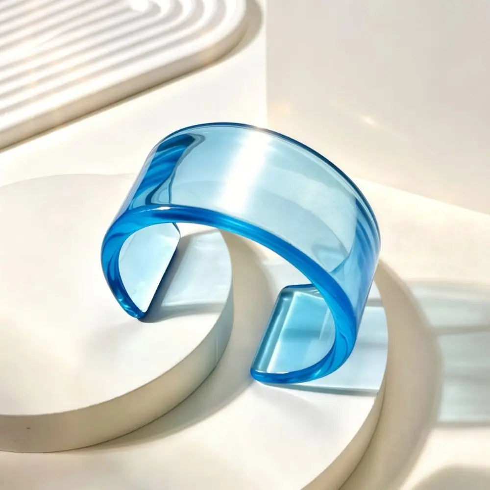 Transparent Resin Open Bangle Bracelet for Women | Cuff Resin Bangle Bracelet PLUSH