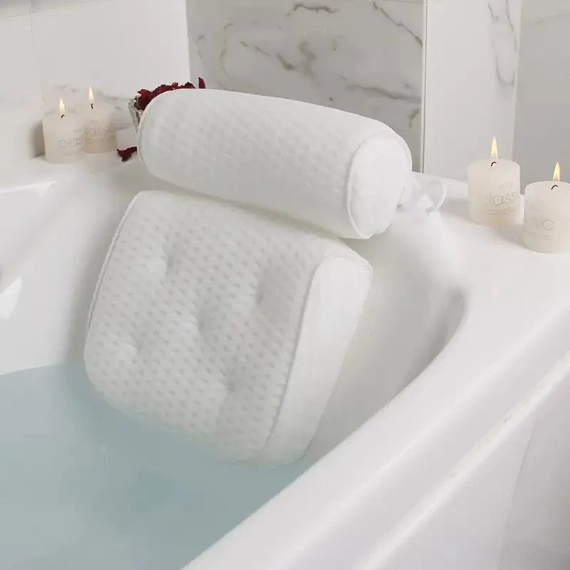 Spa Bathtub Pillow with Anti-Slip Suction Cups | Neck & Back Bathtub Spa Pillow PLUSH