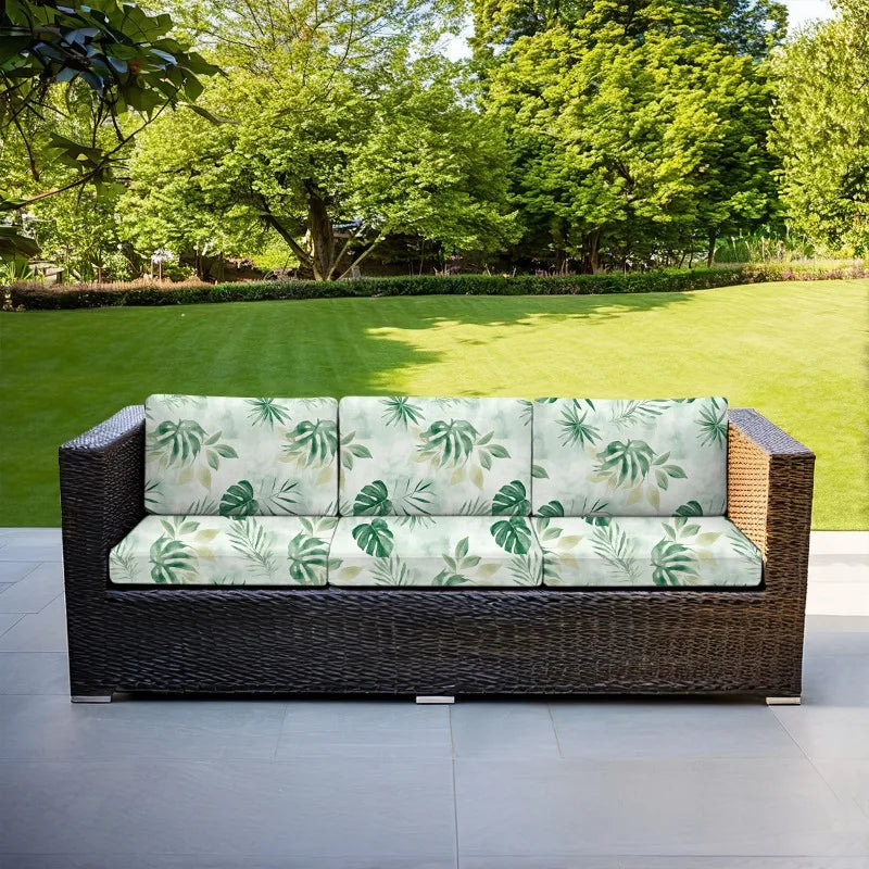 Outdoor Printed Sofa Cushion Cover – Elastic Patio Slipcover Sofa Slipcover PLUSH