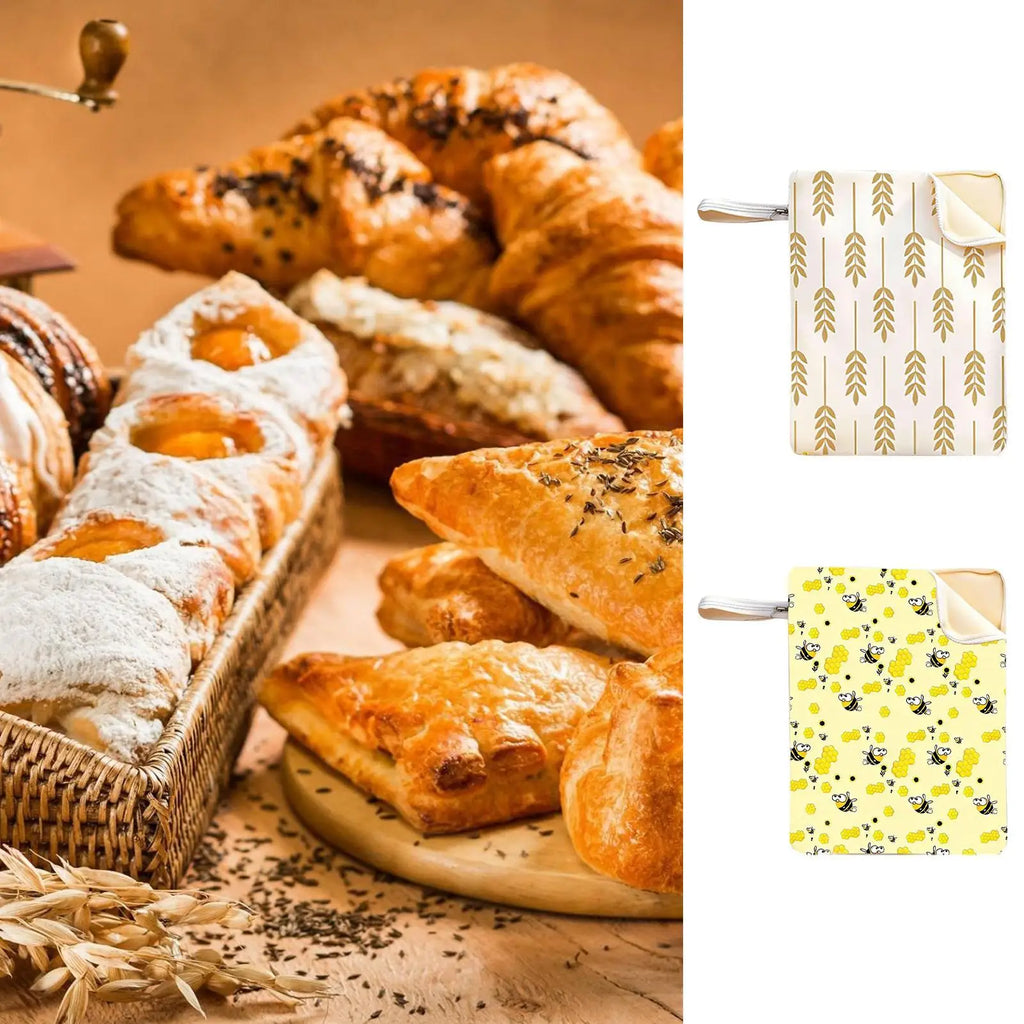 Reusable Beeswax Bread Bag – Large Food-Grade Cotton Storage Bread Storage Bag PLUSH