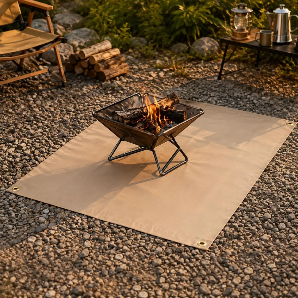 Fiberglass Fire Blanket – Fireproof Mat for Camping & Grilling Fireproof Camping Mat PLUSH