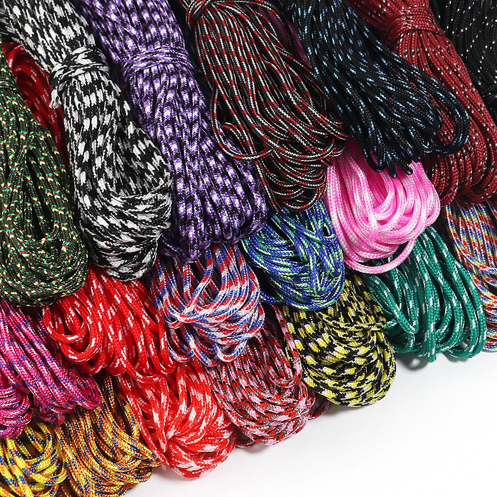 10 Yards 2mm Camouflage Polyester Braided Paracord DIY Cord Braided Paracord Rope PLUSH