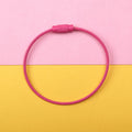 Stainless Steel Rotating Wire Key Ring – Color Keychain 5/10pcs Key Ring Keychain PLUSH rose red-5pcs-set