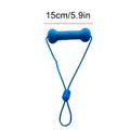 Dog Chew Toy for Teeth Cleaning – Soft Silicone Bone Dog Chew Toy PLUSH Blue