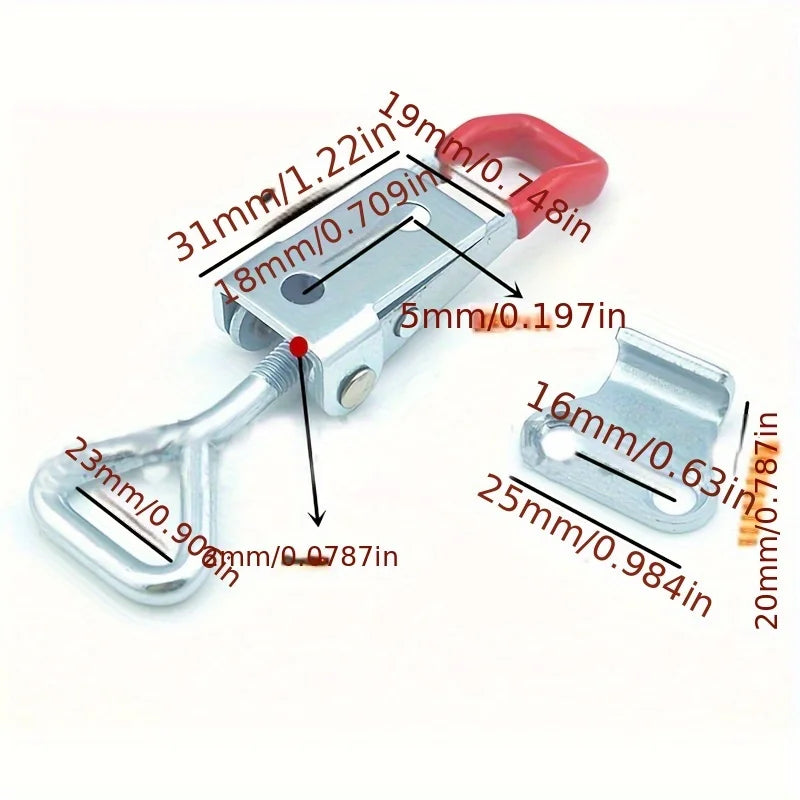 4pcs Heavy Duty Iron Adjustable Strap Latch Bolt Clamp Set Latch Clamp Set PLUSH