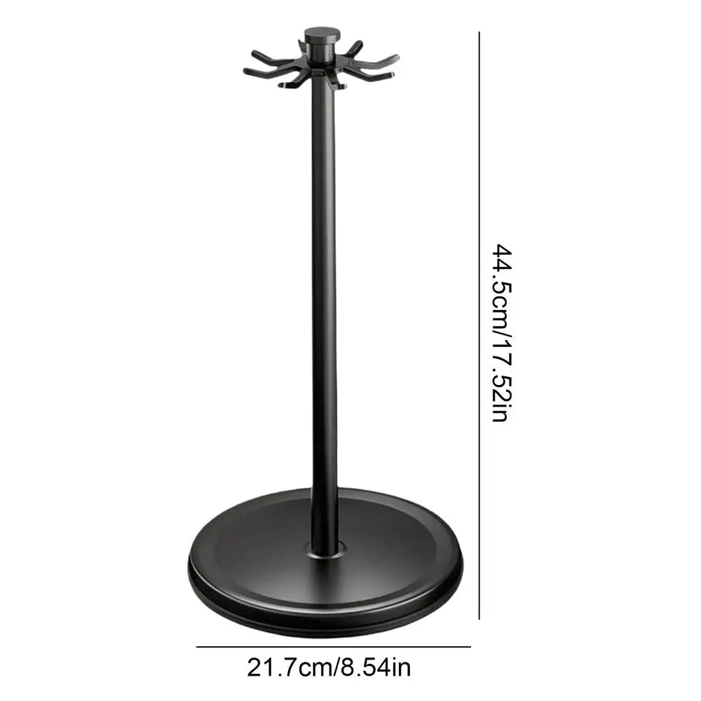 Rotating Kitchen Utensil Holder Rack – 8 Hooks Organizer Kitchen Utensil Rack PLUSH Black