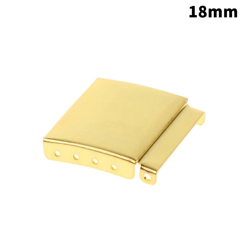 Universal Watch Band Clasp Extender 12–24mm Steel Gold Silver Watch Band Extender PLUSH 18MM Gold