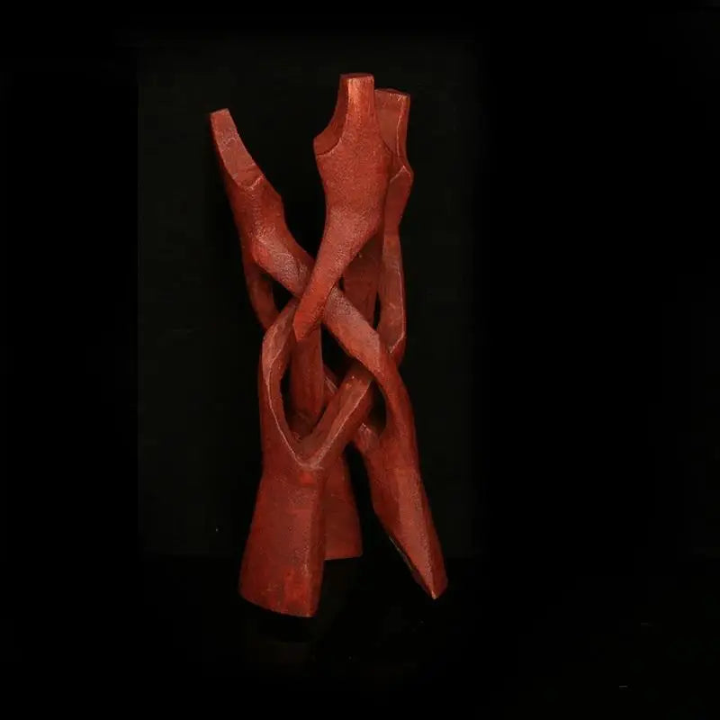 Handmade Wooden Tripod Stand for Crystal Balls & Ornaments Ornament Display Stand PLUSH Red
