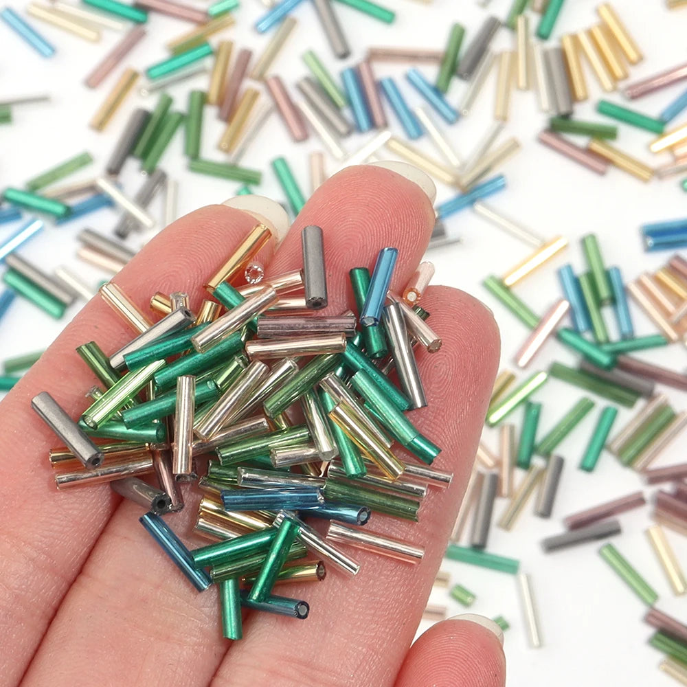 Silver Filled Glass Tube Seed Beads 10–50g | DIY Jewelry Glass Seed Beads PLUSH