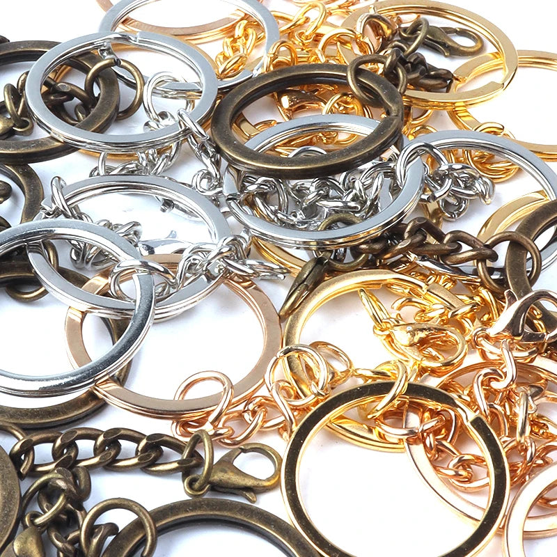 10pcs Metal O-Ring Split Keyrings 25/30mm – DIY Keychain Findings Jewelry Findings PLUSH