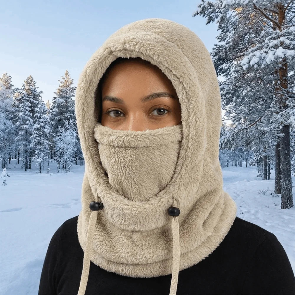 Women's Knit Balaclava Ski Mask – Windproof Winter Hood Cap Balaclava Winter Hat PLUSH