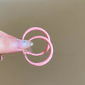 Y2K Geometric Hoop Earrings – Sweet Round Circle Women's Jewelry Hoop Earrings PLUSH Pink
