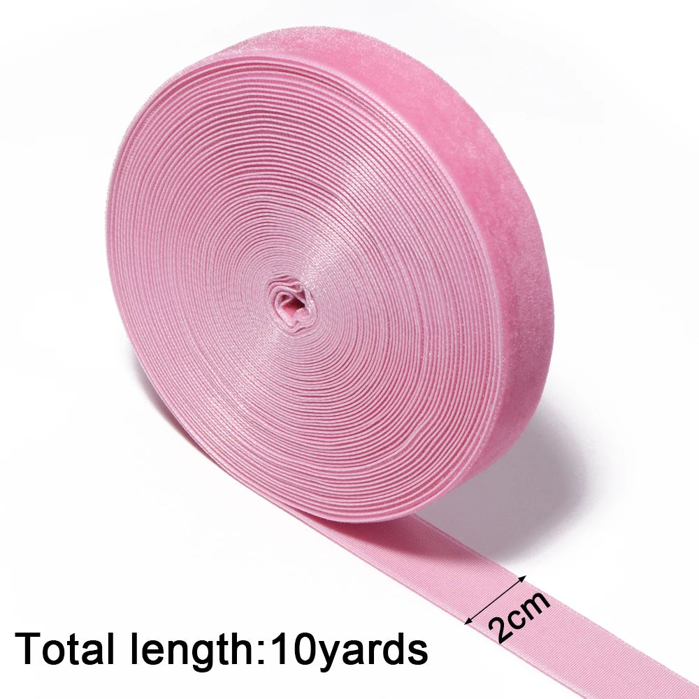 Deep Pink Single Face Velvet Ribbon 6–38mm | 5-10 Yards Velvet Craft Ribbon PLUSH 20mm x 10yards mm