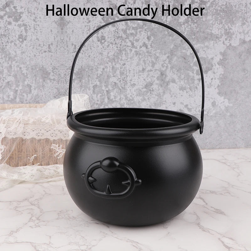 Large Witch Cauldron Candy Bucket – Halloween Table Décor Prop Halloween Decoration PLUSH