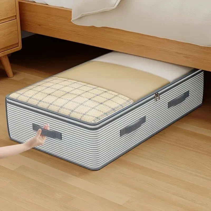 Large Non-Woven Storage Bag Clear Window – Under Bed Organizer Storage Organizer Bag PLUSH