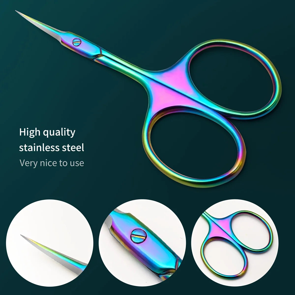 Ouriner Curved Cuticle Scissors – Precision Manicure & Pedicure Cuticle Scissors PLUSH