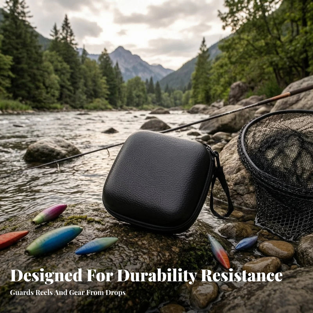 EVA Hard-Shell Fishing Reel Storage Bag | Portable Travel Case Fishing Reel Case PLUSH