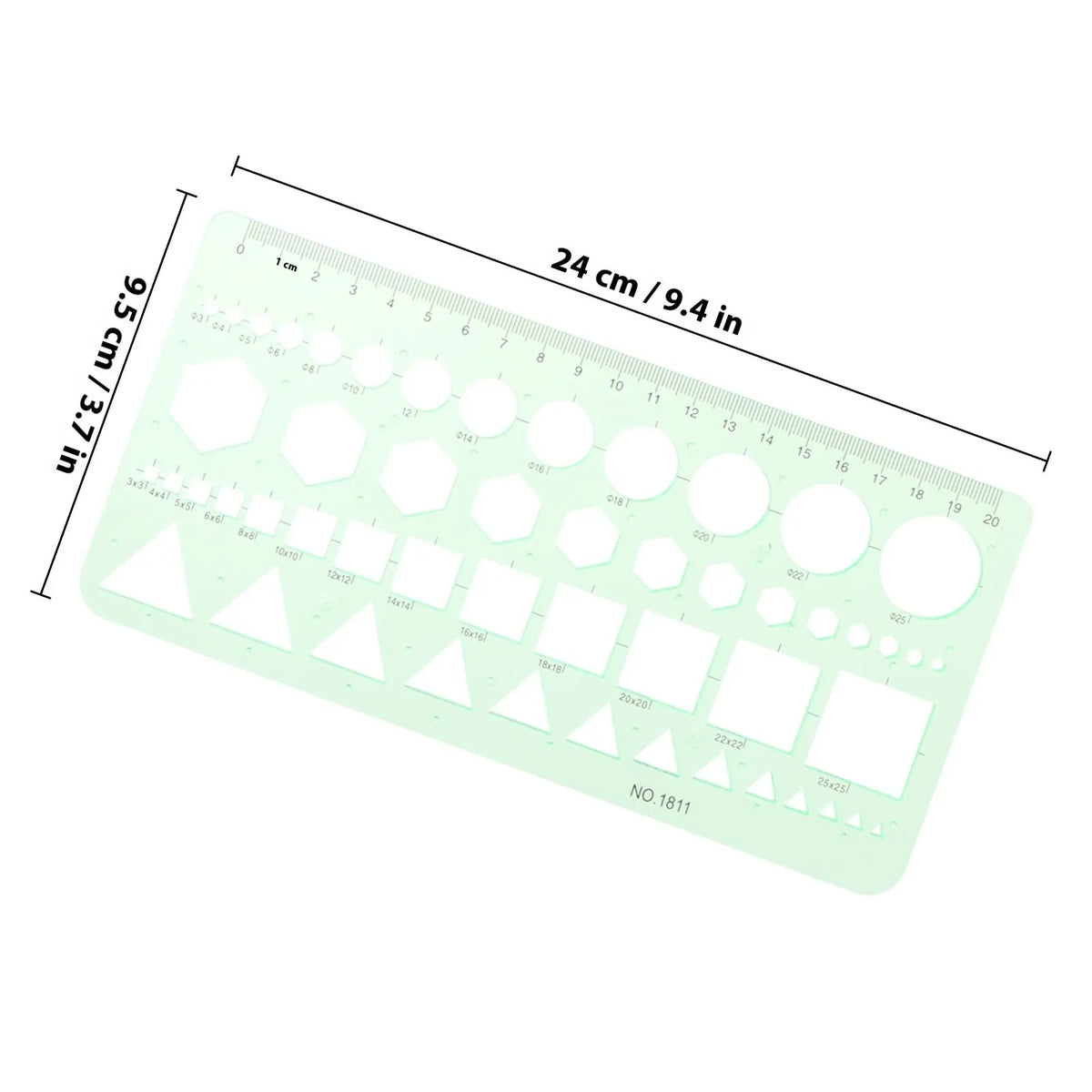 6pc Geometric Drafting Stencil Set – Plastic Metric Rulers Drafting Stencil Set PLUSH 21X15X0.1CM