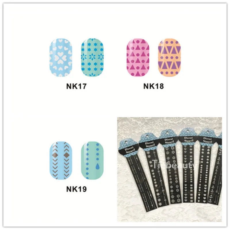 Nail Art Stencils – French Manicure Spray Template 3D Nail Art Stencils PLUSH