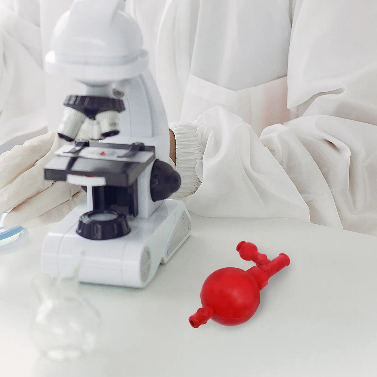 Rubber Pipette Bulb 3-Valve Lab Suction Bulb Non-Slip Grip Lab Pipette Bulb PLUSH