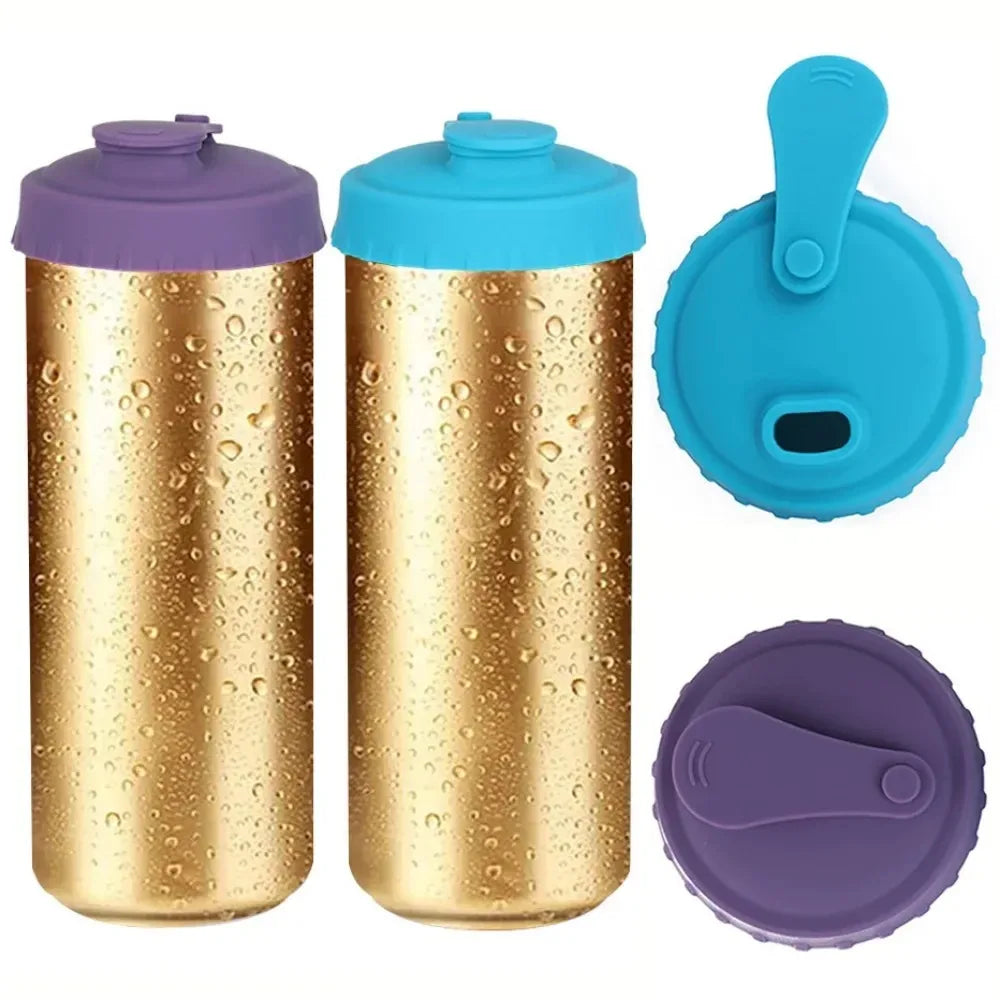 Reusable Silicone Soda Can Lid – Beer & Drink Can Stopper Silicone Can Lid PLUSH
