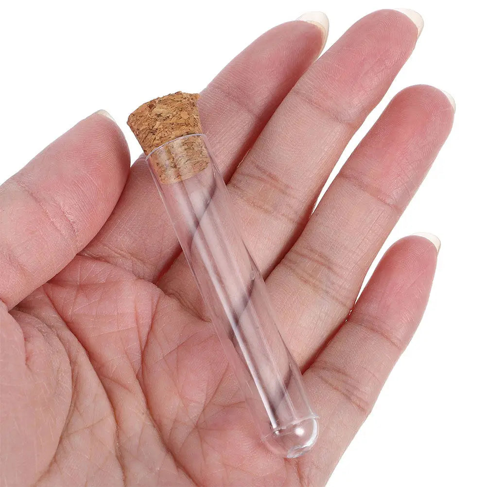 40Pcs Clear Plastic Test Tubes with Stoppers | Storage & Craft Plastic Storage Tubes PLUSH