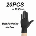 Black Nitrile Disposable Gloves 10–100pcs | S M L XL Disposable Nitrile Gloves PLUSH 20PCS XL