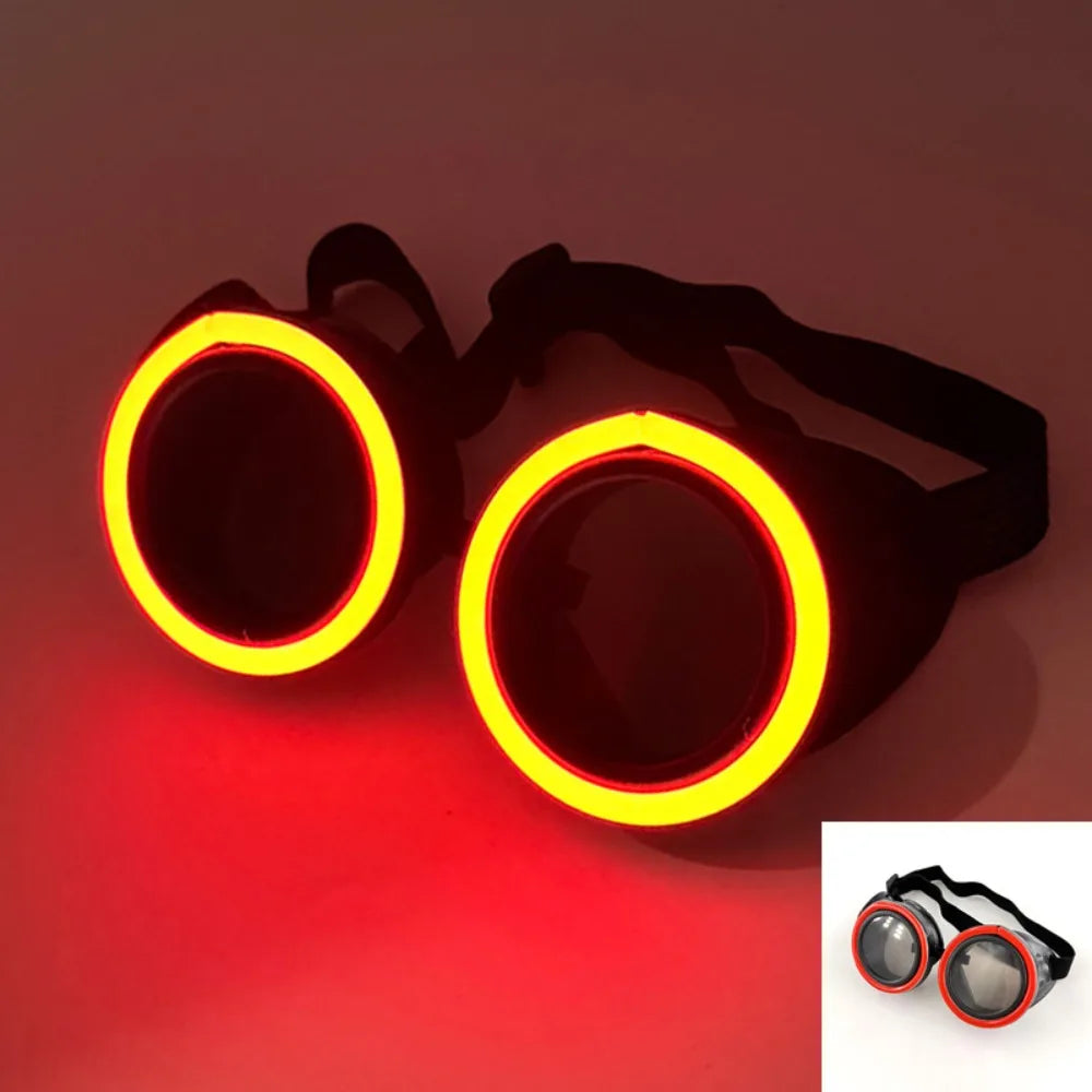 LED Glowing Glasses – Light Up Party Eyewear for Festivals LED Party Glasses PLUSH Red Light