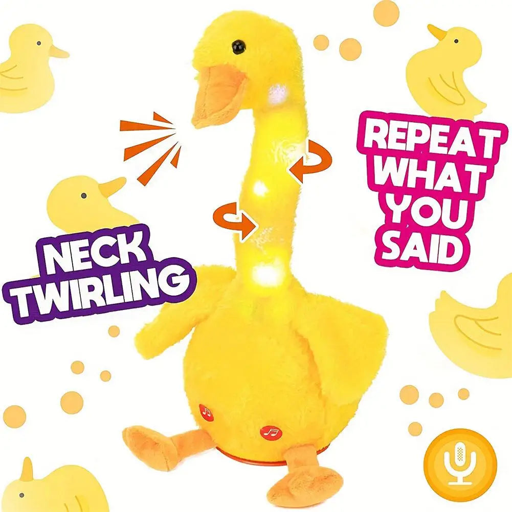 Talking Dancing Duck Plush Toy – Battery-Powered Virtual Pet Electronic Plush Toy PLUSH