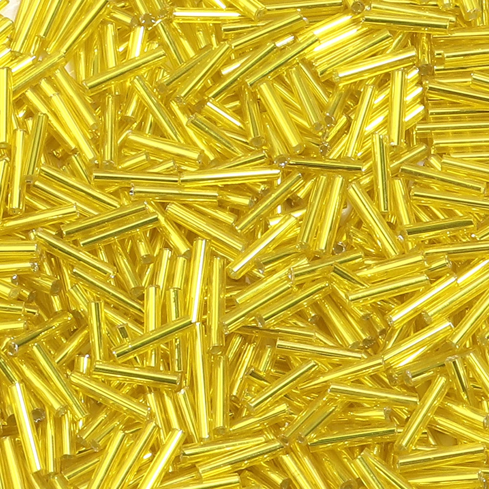 Silver Filled Glass Tube & Seed Beads 10g – DIY Jewelry Making Jewelry Making Beads PLUSH yellow 10g