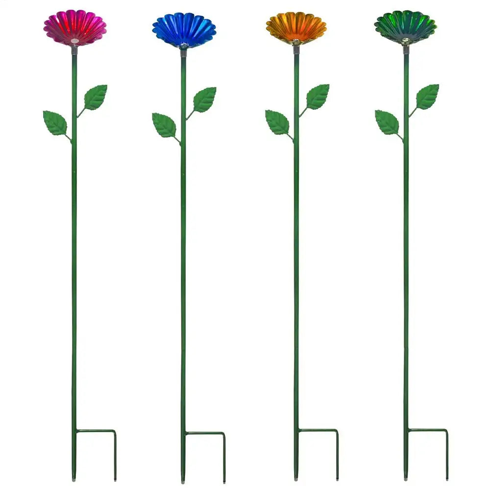 4-Piece Metal Bee Watering Station & Butterfly Bath Garden Set Garden Pollinator Feeder PLUSH 4Pcs