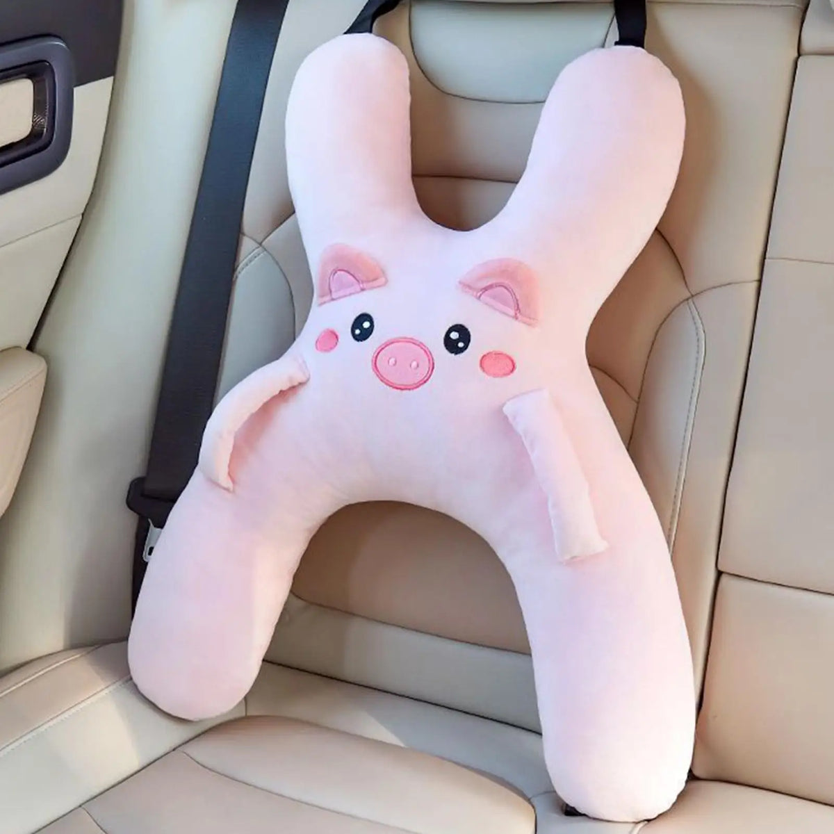 Kids Car Seat Head & Neck Pillow – Cute Plush Cartoon Support Kids Travel Pillow PLUSH