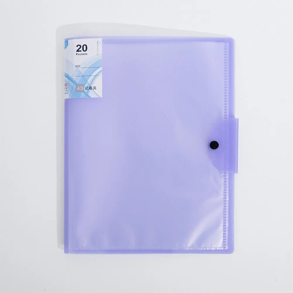 Large Capacity Sliding Bar File Folder – PVC Document Organizer File Folder Organizer PLUSH