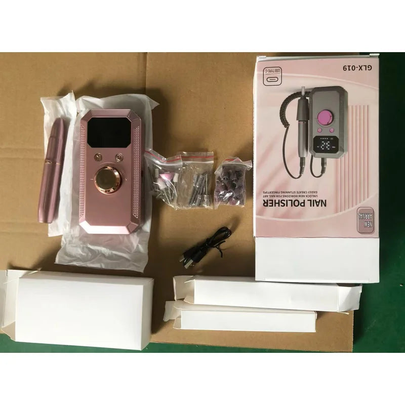 USB Electric Nail Drill Set – Portable Nail File & Foot Kit Electric Nail Drill PLUSH