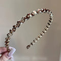 Plastic Wave Headband Women – Non-Slip Sports & Makeup Band Hair Headband PLUSH Auburn texture