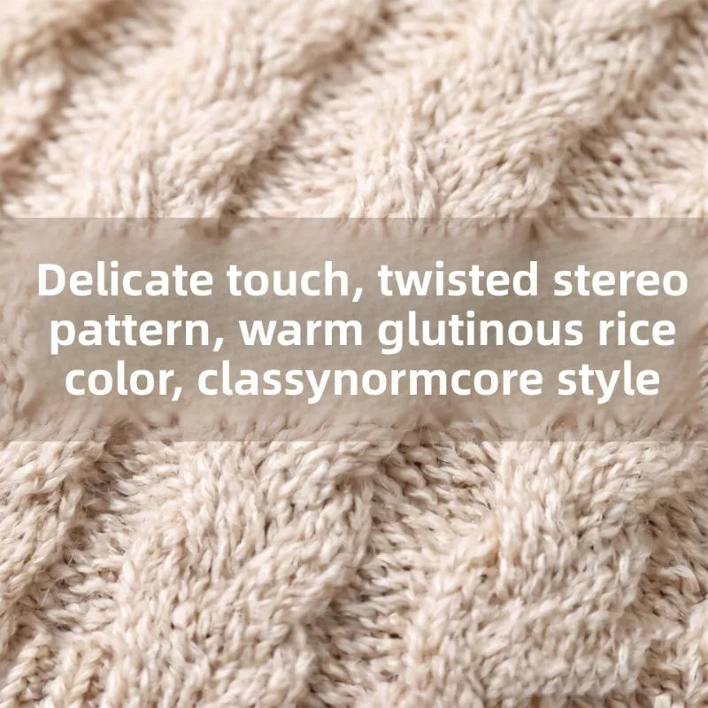 Women's Fleece Lined Knit Beanie Hat & Mittens Set Winter Accessory Set PLUSH